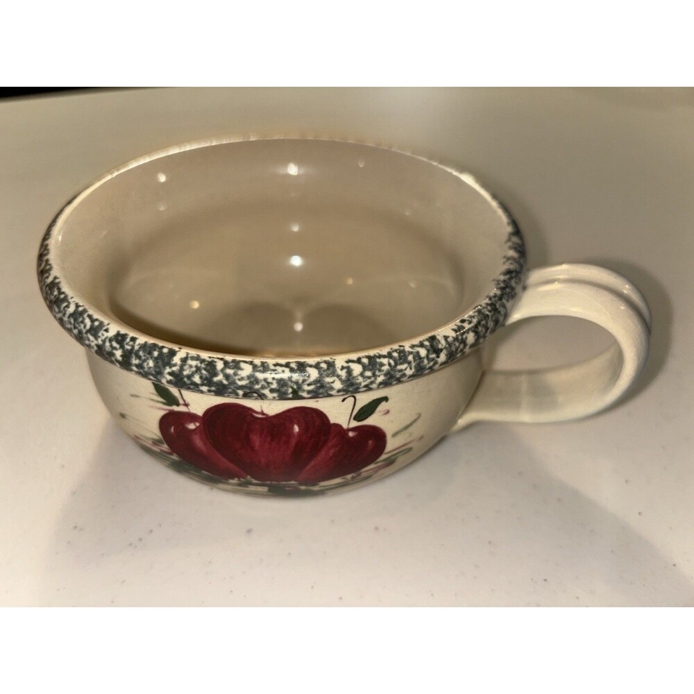 Vintage Casey Pottery Soup Crock Bowl Apple Farmhouse Marshall Texas 1995
